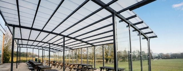 Freestanding shelter we made for The Chantry School