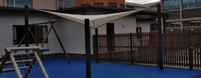 Playground shelter we designed for Galashiels Academy