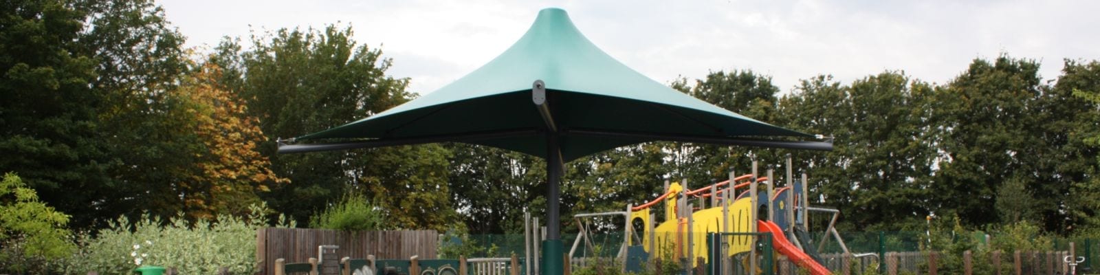 Umbrella canopy we designed for The Bridge Primary School