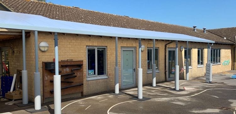 Covered walkway we designed for Booker Park School