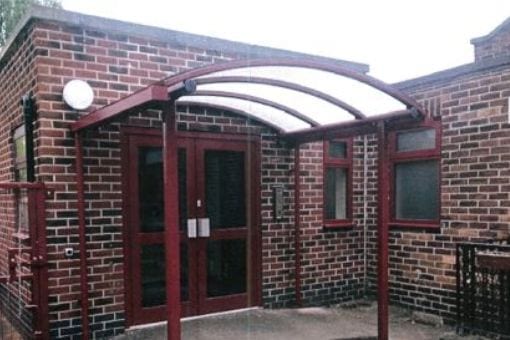 Entrance canopy we designed for English Martyrs Primary School