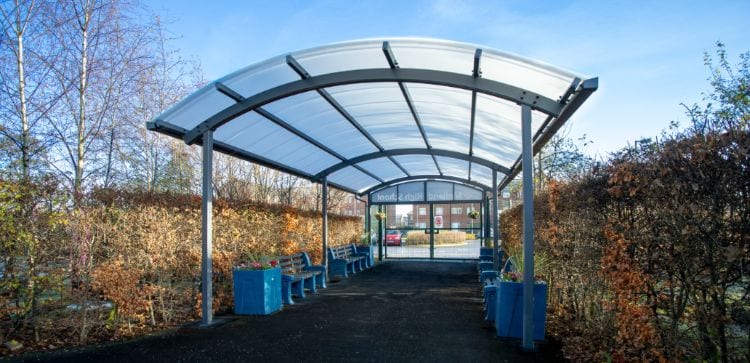 Entrance shelter we made for Melland High School