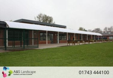 Long Covered Walkway Cantilever Canopy