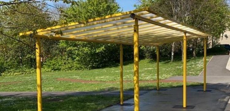 Playground canopy we designed for Sycamore Academy