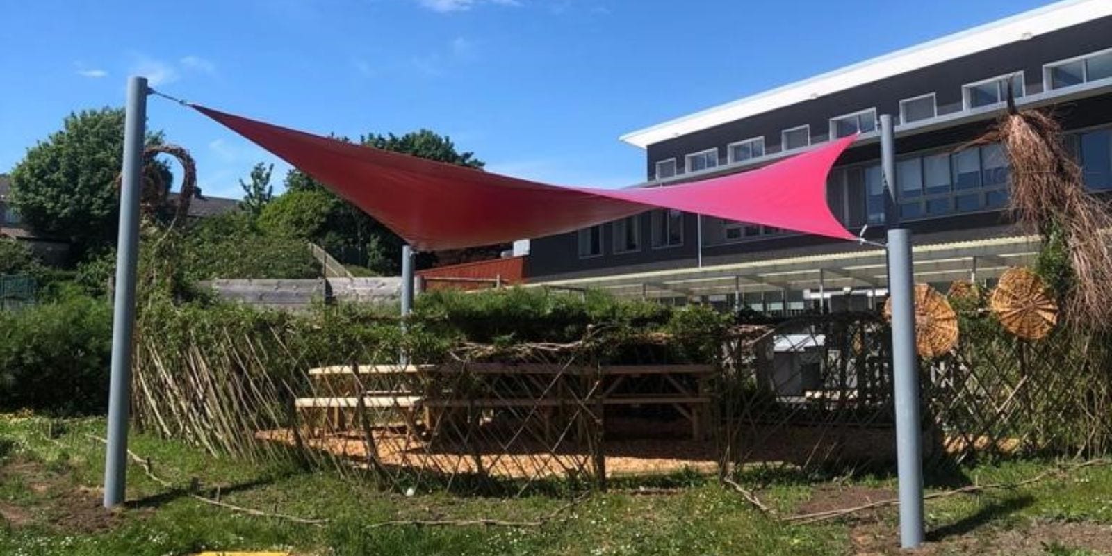 Shade sail we made for Wilkinson Primary School