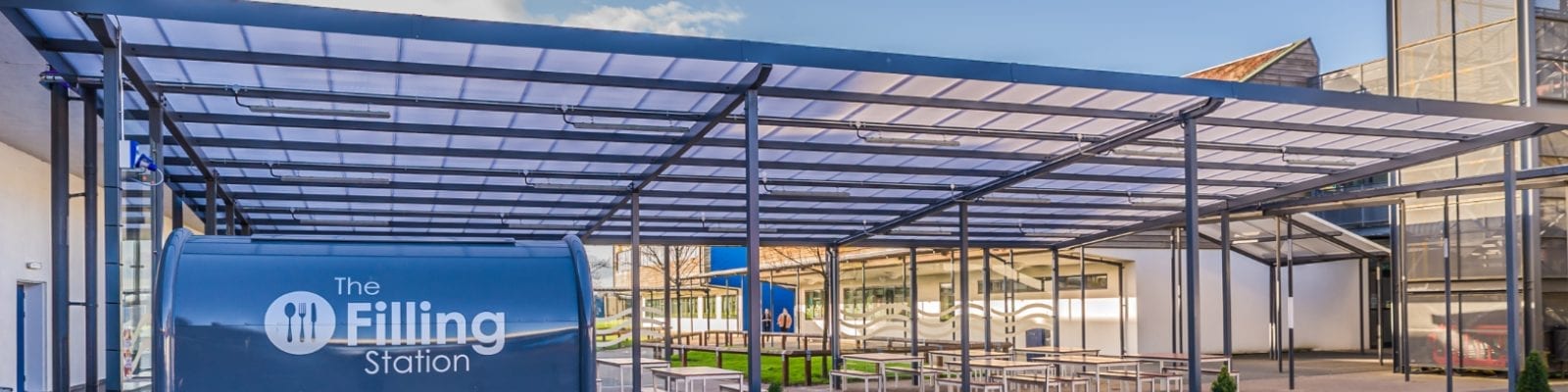 Straight Roof Canopy at Whitecross High School