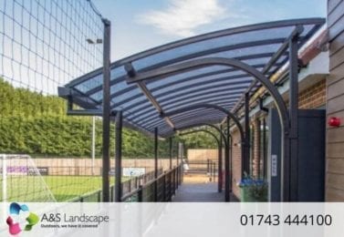 Cantilever canopy we designed for Horsham Football Club