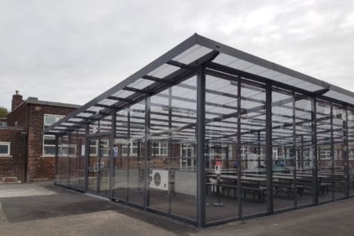 St Gabriel's RC High School Enclosed Canopy Enclosed canopy we made for St Gabriel's RC High School