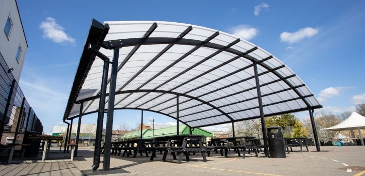 Large shelter we installed at The Cardinal Wiseman School