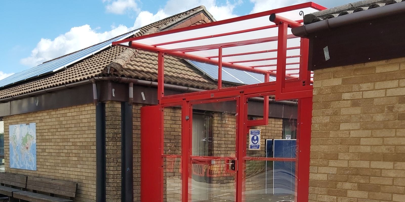 Bespoke canopy we fitted at Oakfield Primary School