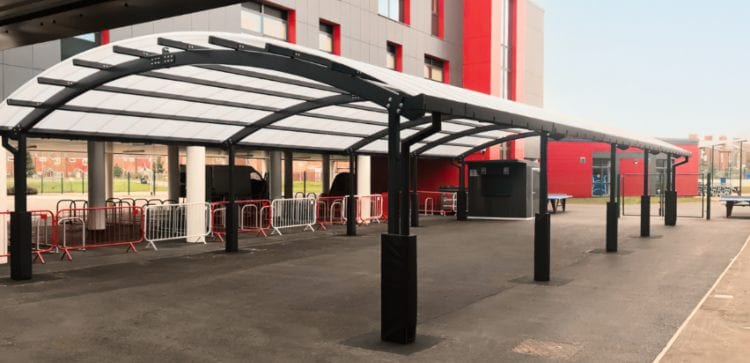 Dining shelter we installed at Dean Trust Ardwick