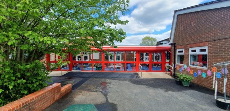 Enclosed Canopy at Ashbourne Hilltop Primary School