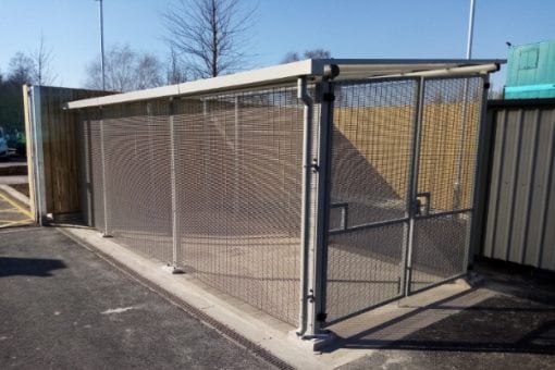 Enclosed shelter we designed for York Inpatient Facility