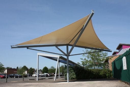 Freestanding shelter we built at Green Park Primary School