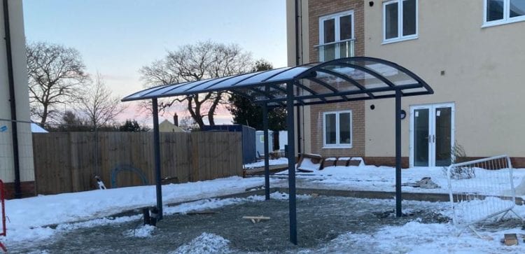 Bicycle shelter we installed at Meadow Walk Retirement Village