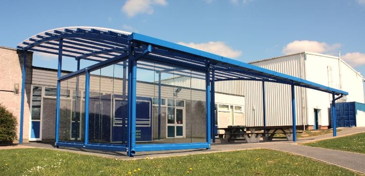 Food pod shelter we created for Great Torrington School