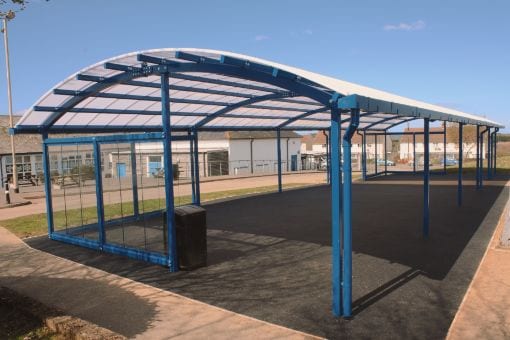 Freestanding canopy we made for Great Torrington School