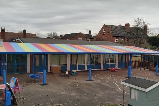Playground canopy we made for Church of the Ascension