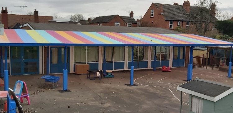 Playground shelter we installed at Church of the Ascension