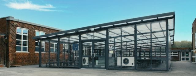 Bespoke shelter we made for St Gabriel's High School