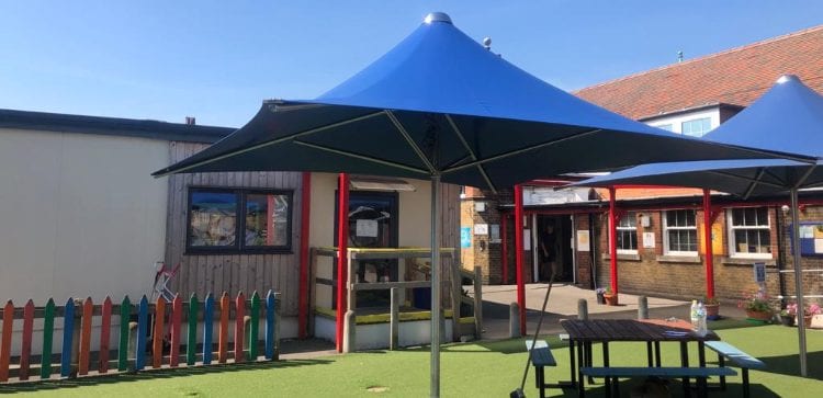 Playground Parasol at Tudor Primary School