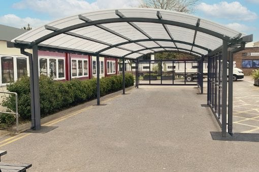 Canopy with sides we designed for Archbishop Holgates School