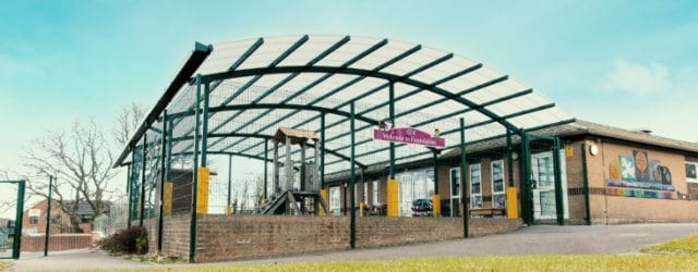Bickleigh Down Primary School Curved Roof Canopy