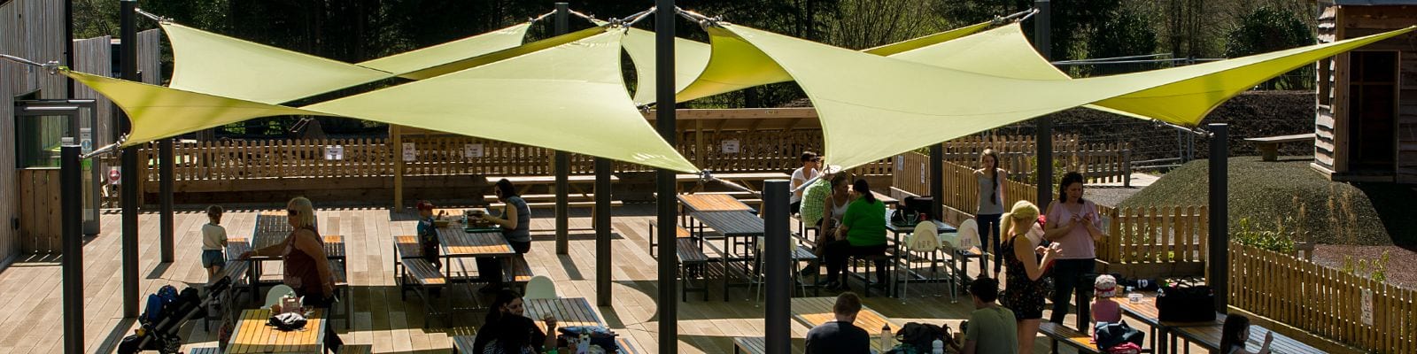 Outdoor sails we installed at The Chobham Adventure Farm