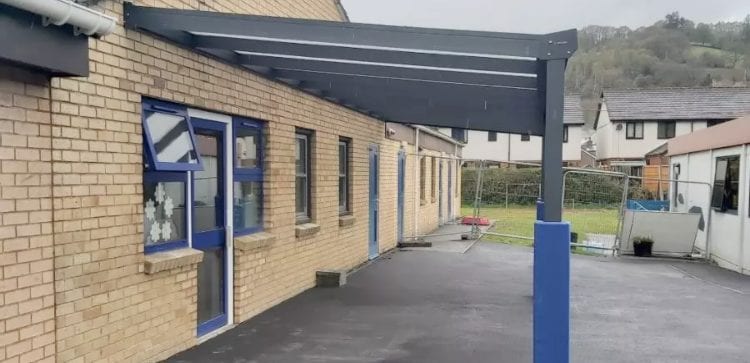 Playground shelter we made for Ysgol Cynddelw