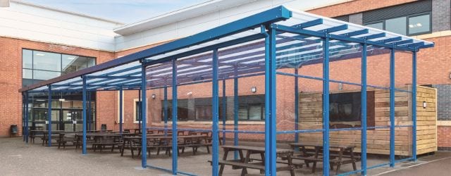 Shelter with sides we designed for Avon Valley School