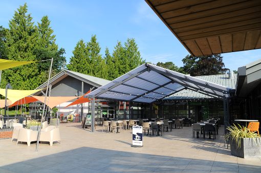 Bespoke dining shelter at Whitemead Forest Park