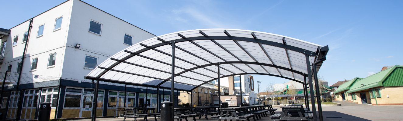 The Cardinal Wiseman School Curved Roof Canopy