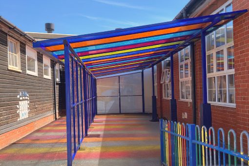 Salisbury Primary School Colourful Shelter