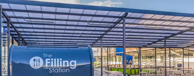 Straight Roof Canopy at Whitecross High School