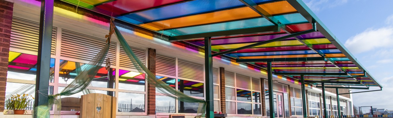 Zaytouna Primary School Coloured Roof Canopy
