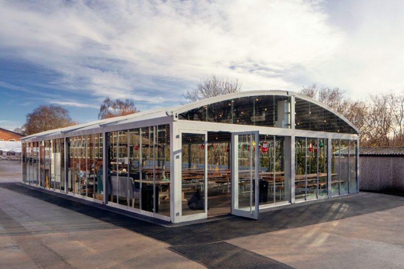 Retractable Roof Canopy at Kingsmead School