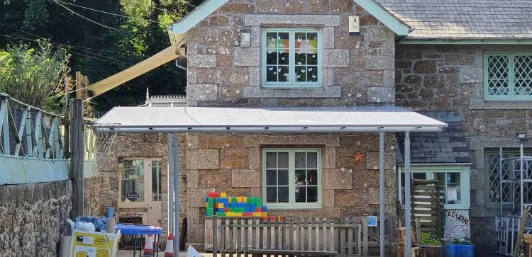 Playground shelter we designed for St Levan Primary School