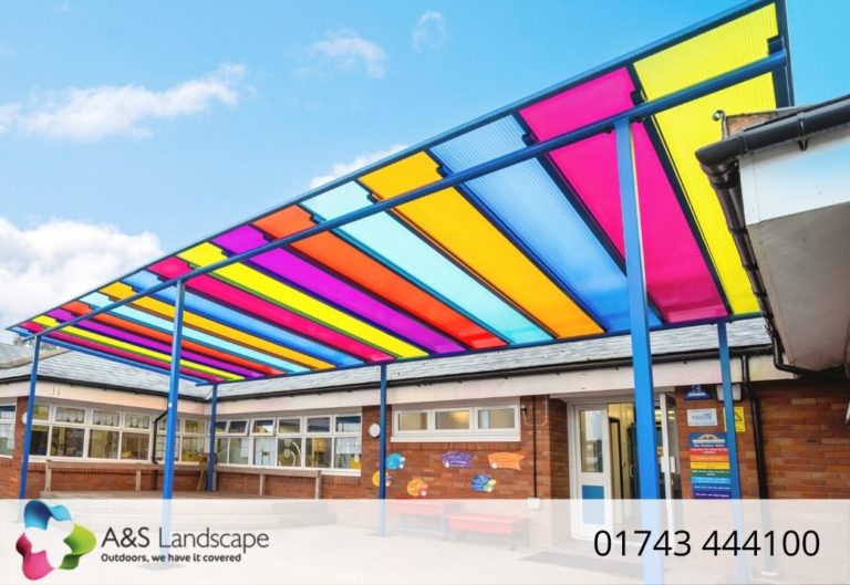 Colourful Roof Canopy at Old Church Primary School