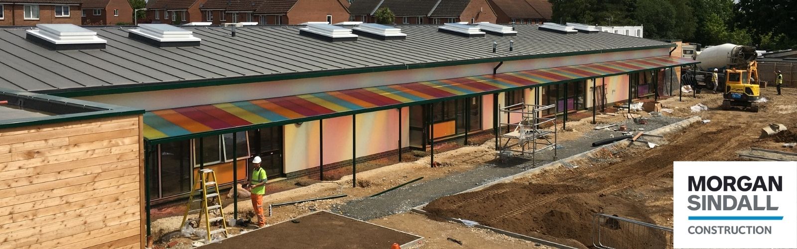 The Bridge School Multicoloured Polycarbonate Roof Canopy