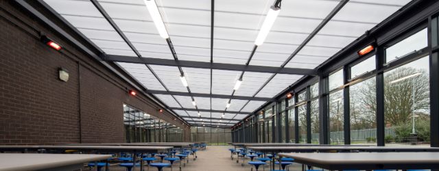 Wednesfield High Academy Enclosed Dining Canopy