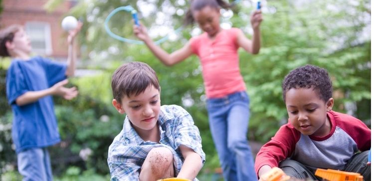 children playing outdoors