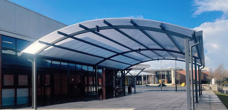 Springwell Community College in Derbyshire Adds Dining Canopy