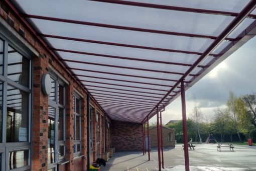 monks coppenhall academy shelter - School Canopies.