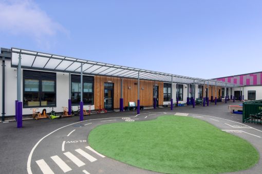 outdoor school canopy - Harlescott primary school