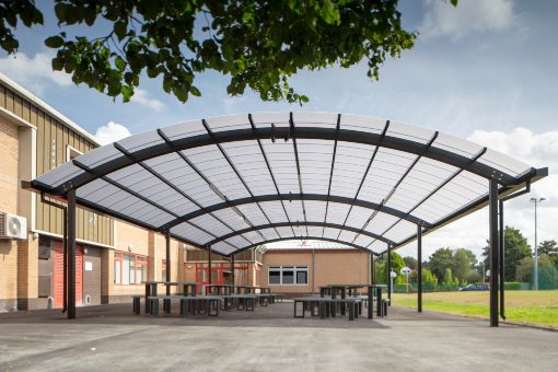 Large outdoor clear Dining Area Canopy.