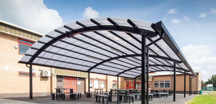 Large outdoor clear Dining Area Canopy.