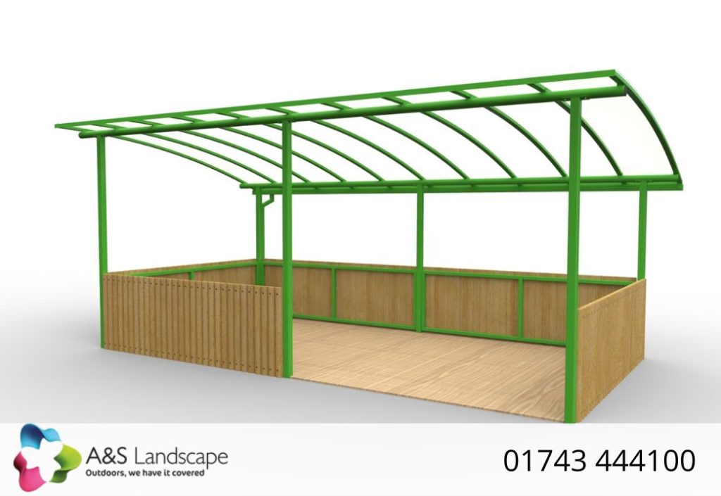 Green Curved Roof Canopy