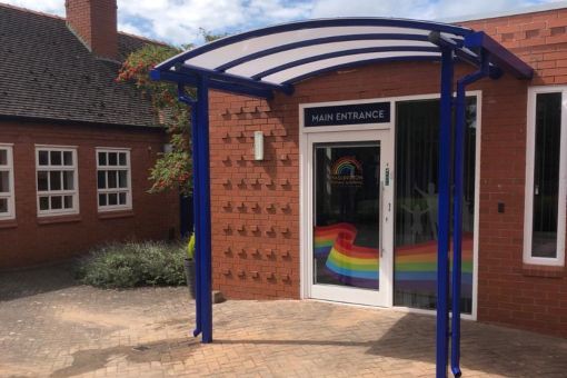 entrance canopy for a school