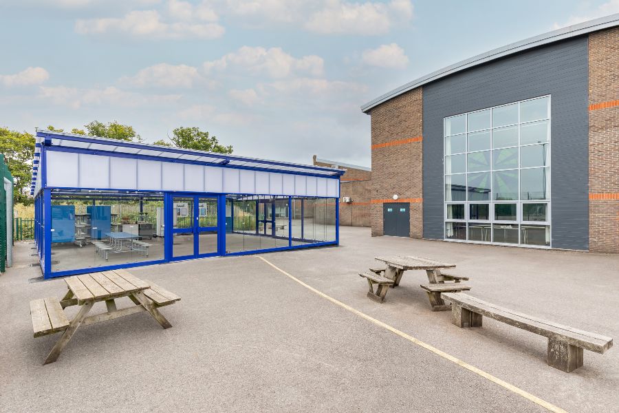 st pauls college enclosed dining canopy