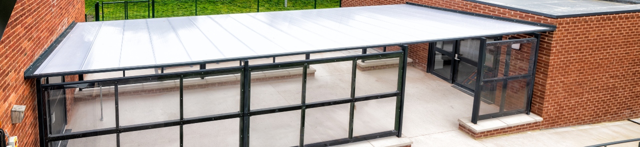 covered walkway with sides